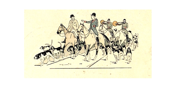 Illustration tirée du Traité de chasse du lièvre dans le Poitou - Louis de La Roulière (1888) - Pairault (Paris) - BnF (Gallica)